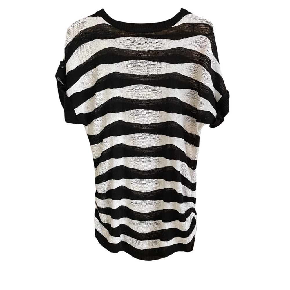 Dressbarn Black‎ and White Lightweight Sweater Sz. M